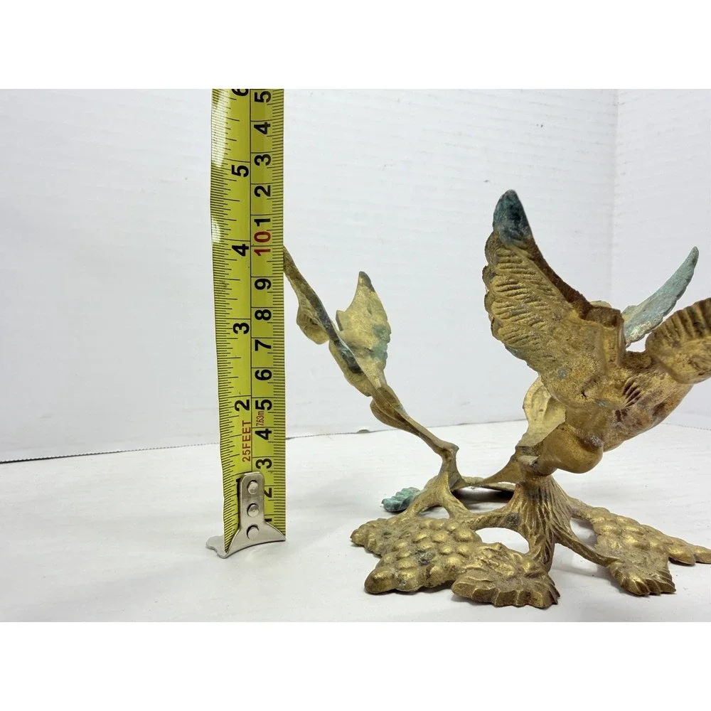 Vintage Brass 3 Angel Cherub Grapevine Bowl Holder Centerpiece Missing Bowl